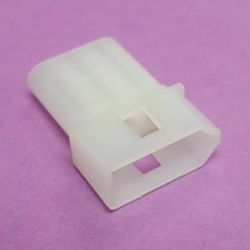 Female .093" Pin and Socket Plug Housing, 3 Circuits, Single Row