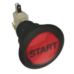Red 1.5" Start Button & Lamp Assembly - 12 Volt LED Lamp