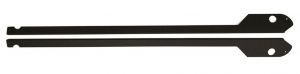 Data East Black Button Guard Side Rails With Hinge Notch/Cutout - Set of 2