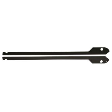 Data East Black Button Guard Side Rails With Hinge Notch/Cutout - Set of 2