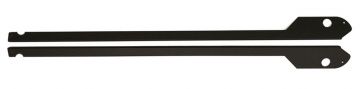 Data East Black Button Guard Side Rails With Hinge Notch/Cutout - Set of 2