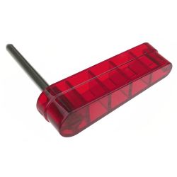 Bally Flipper Bat and Shaft - Transparent Red