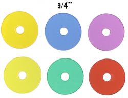 3/4" Colored Transparent Fender Washer