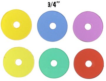3/4" Colored Transparent Fender Washer