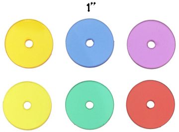 1" Colored Transparent Fender Washer