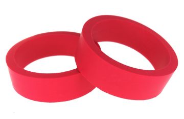 2 PREMIUM FLIPPER RUBBER RINGS RED 1-1/2" x 1/2" w/ 2 FREE White Tips 