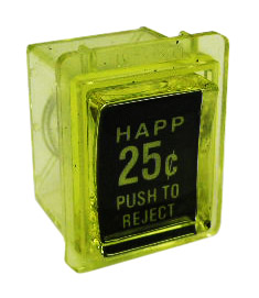 Stern Coin Reject Button Assembly - Yellow