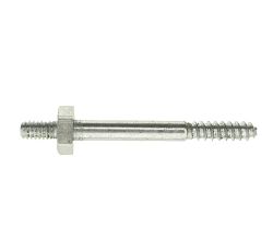 1-15/16" Tall Metal Post With #8 Wood Screw Base and #8 Threaded Top