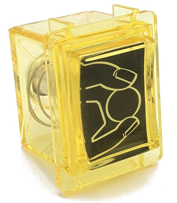 Stern Coin Reject Button Assembly - Yellow