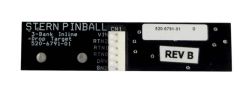 Stern 3 Bank Inline Drop Target Sensor PCB - 520-6791-00