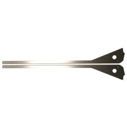 Raw Steel Triangular Button Guard Side Rail Set For Stern