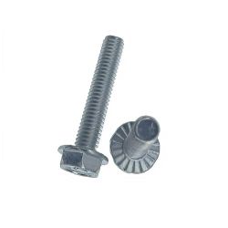 #10-32 x 1" Philips Hex Head Screw With Built-In Serrated Washer