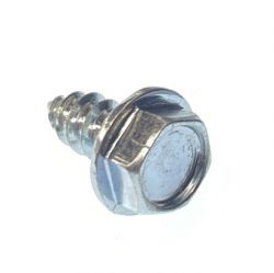 #8 x 3/8" Unslotted Hex Head Screw - Zinc Plated