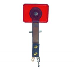 Williams/Bally 3D/Deep Transparent Red Rectangle Target - Rear Mounting