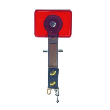 Williams/Bally 3D/Deep Transparent Red Rectangle Target - Rear Mounting