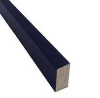 Black Vinyl Wrapped Wood Rail For Playfield Edges - 1-1/8" x 1/2"