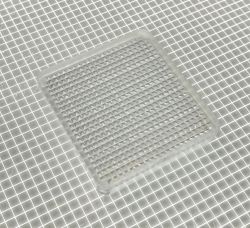 1-5/8" x 1-1/2" Rectangle Transparent Stippled Clear Playfield Insert