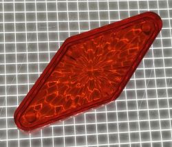 1-3/4" x 3/4" Diamond Transparent Starburst Amber Playfield Insert