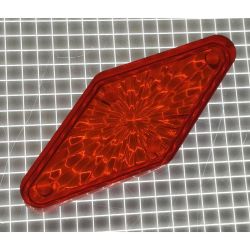 1-3/4" x 3/4" Diamond Transparent Starburst Amber Playfield Insert