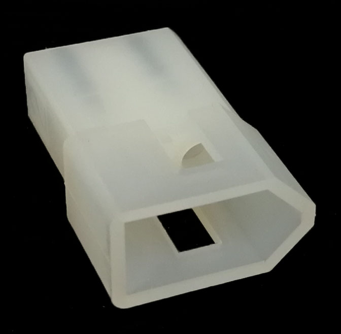 Female .093" Pin and Socket Plug Housing: 2 Circuits, Single Row