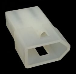 Female .093" Pin and Socket Plug Housing: 2 Circuits, Single Row
