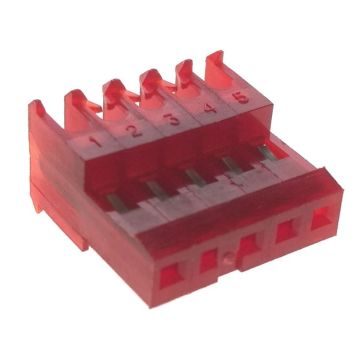 .100" IDC 5-Position Connector For 22 Gauge Wire