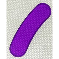3-1/2" x 1" Hot Dog Transparent Plain Purple Playfield Insert