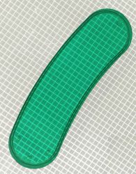 3-1/2" x 1" Hot Dog Transparent Plain Teal Playfield Insert
