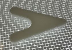 2-1/4" x 1-5/8" Arrowhead Opaque Starburst White Playfield Insert