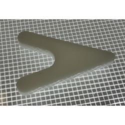 2-1/4" x 1-5/8" Arrowhead Opaque Starburst White Playfield Insert