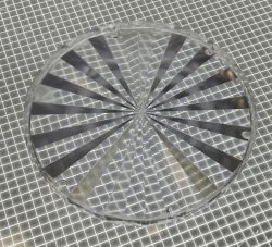 2-3/4" Round Transparent Starburst Clear Playfield Insert