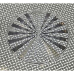 2-3/4" Round Transparent Starburst Clear Playfield Insert