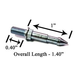 1-3/8" Tall Metal Post With #10-32 Threaded Base