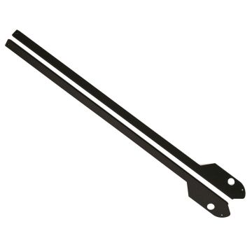 Data East Black Button-Guard Side Rails Without Hinge Notch/Cutout - Set of 2
