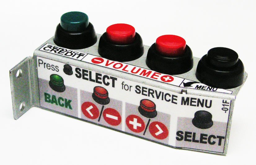 Stern 4-Button Service Assembly WITH DECAL