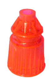 Fluorescent Orange Translucent Star Post 1-1/16" Tall