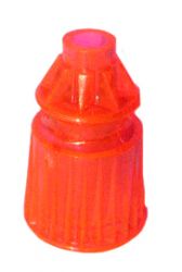 Fluorescent Orange Translucent Star Post 1-1/16" Tall
