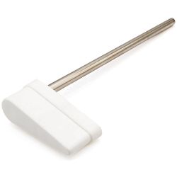 2-3/16" White Mini Flipper Bat And Shaft Assembly - 6" shaft