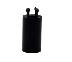#6 x 0.666" Black Plastic Spacers With Mounting Notch