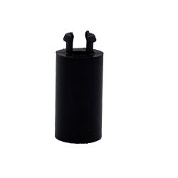 #6 x 0.666" Black Plastic Spacers With Mounting Notch