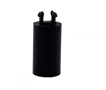 #6 x 0.666" Black Plastic Spacers With Mounting Notch