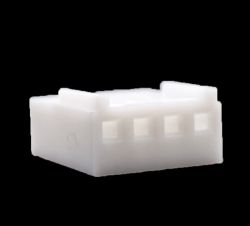 .100" (2.54mm) Crimp & Stuff 4-Position Housing With Locking Ramp