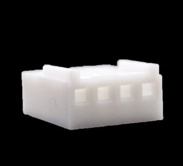 .100" (2.54mm) Crimp & Stuff 4-Position Housing With Locking Ramp