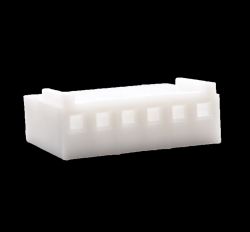 .100" (2.54mm) Crimp & Stuff 6-Position Housing With Locking Ramp