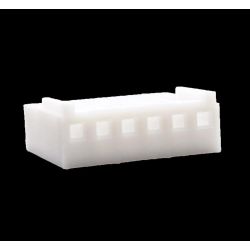 .100" (2.54mm) Crimp & Stuff 6-Position Housing With Locking Ramp