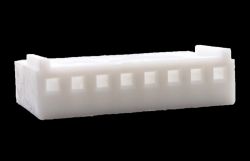 .100" (2.54mm) Crimp & Stuff 8-Position Housing With Locking Ramp