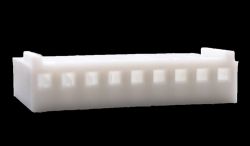 .100" (2.54mm) Crimp & Stuff 9-Position Housing With Locking Ramp