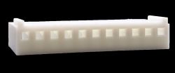 .100" (2.54mm) Crimp & Stuff 11-Position Housing With Locking Ramp