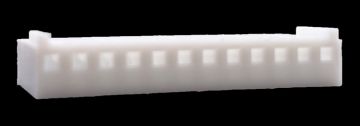 .100" (2.54mm) Crimp & Stuff 12-Position Housing With Locking Ramp