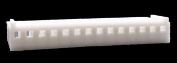 .100" (2.54mm) Crimp & Stuff 14-Position Housing With Locking Ramp